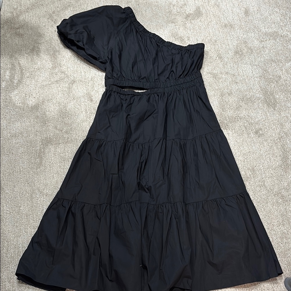 Gibson Latimer Black One-Shoulder Dress